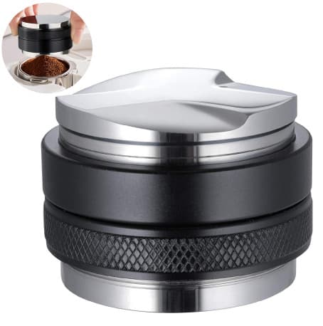 51mm Distributor & Tamper Dual Head Coffee Leveler for Delonghi Dedica, Homix 51mm Portafilter and Breville 800 Series