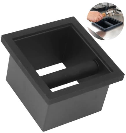 Extra Large Knock Box Chute Open Bottom Design with Stainless Steel Inner for Espresso Ground Coffee Waste Disposal