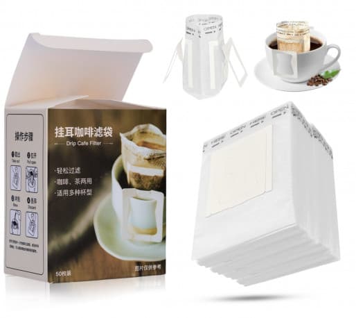 Omran Cart 50Pcs Hanging cup filter Portable Hanging Ear Drip Coffee Bag Disposable Perfect for Travel, Camping, Home, Office