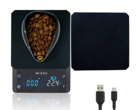 Coffee digtal timer scale dual-power water resistant