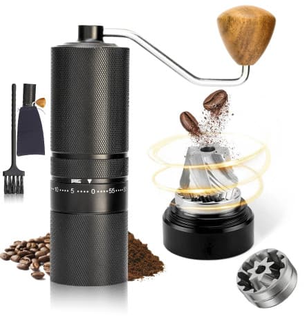 Omran Cart Hand grinder steel core External adustment control specially design for Espresso, & pour over coffee maker 7 Star