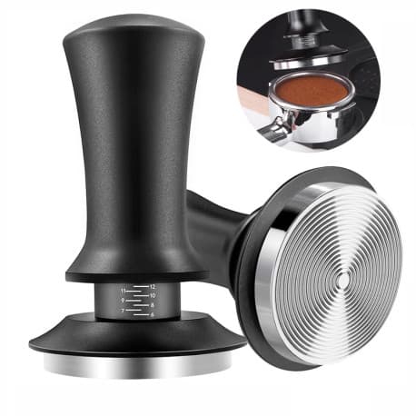 Omran Cart 51mm Tamper Spring Loaded Spiral Base Fits Delonghi Dedica, Homix, Saachi, Nikkai, Geepas Portafilters