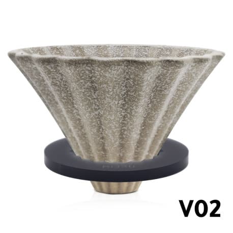 COFFEE CIRAMIC DRIPPER ZIGZAG V02 1-4 CUPS Acrylic base
