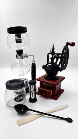 Coffee Gift Set Glass & Wood - Design 05