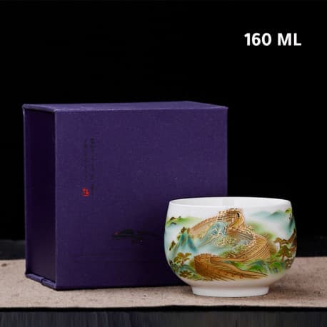 كوب سيراميك برسم فني مع تغليف هدية