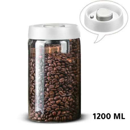Coffee beans glass container with air valve 1200ml