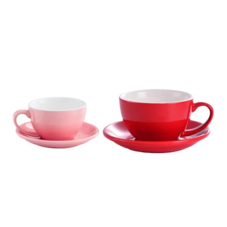 Specialty Coffee Cups Set – Pink & Red