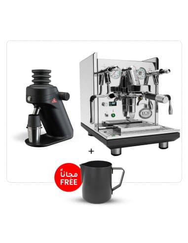 ECM Synchronika II Espresso Machine & Mahlkönig X64 SD Single Dose Grinder + Free Rhinowares Milk Pitcher