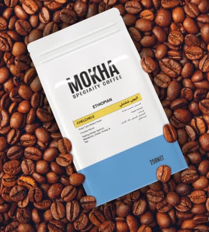Mokha Specialty Coffee — Ethiopian Chelchele 250g (Medium Roast, Dried Process) — Apricot, Mandarin, Honey & Tea Notes
