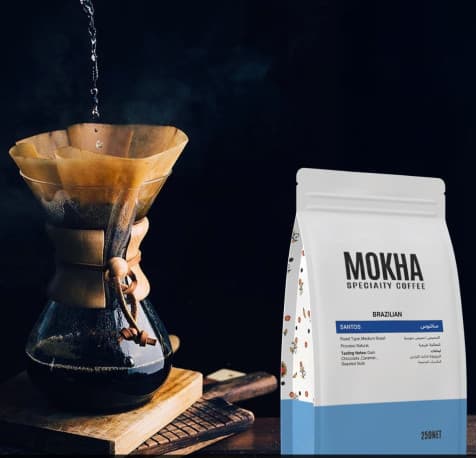 Brazilian Santos 250g — Mokha Specialty Coffee (Medium Roast) | Dark Chocolate, Caramel & Roasted Nuts