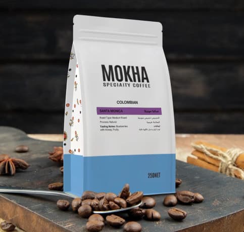 Colombian Santa Monica 250g — Mokha Specialty Coffee (Medium Roast, Natural Process) | Blueberry & Honey Notes