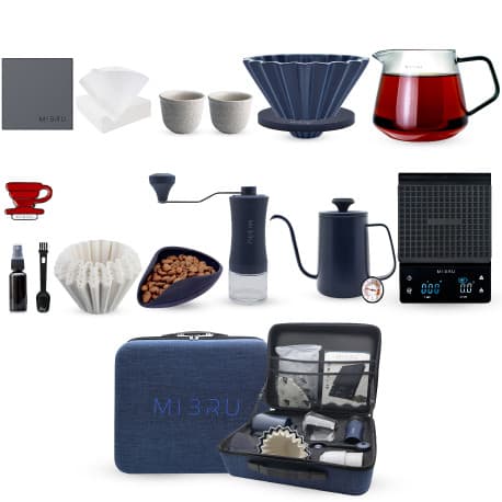 MIBRU Coffee G2 travel set for drip 14 in 1 - Blue