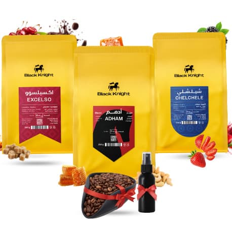 Black Knight Luxury Whole Coffee Beans - Special Pack of 3 | Premium Arabica Coffee