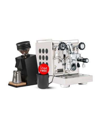 Rocket Appartamento 2.0 Black & Eureka Single Dose + Rhinowares Milk Pitcher