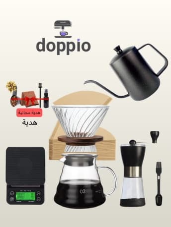 Portable V60 Coffee Brewing Kit – Complete Pour Over Coffee Set with Gooseneck Kettle