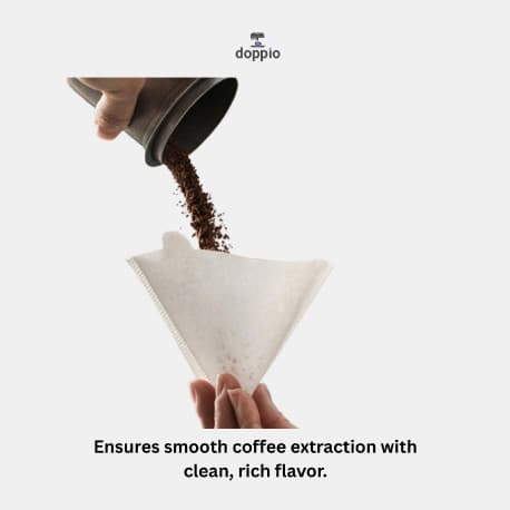 فلاتر قهوة V60 مقاس 02 – فلاتر مخروطية طبيعية عالية الجودة لتحضير القهوة المقطرة