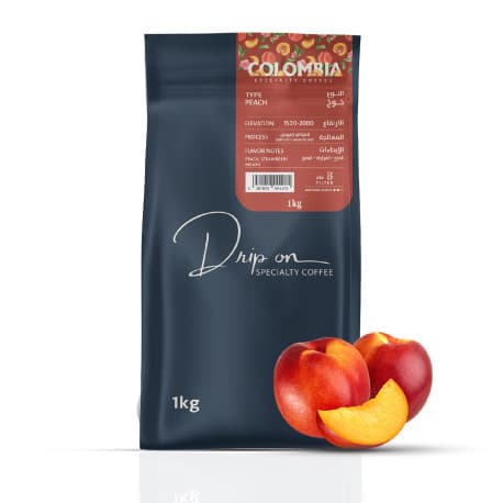 Drip On Specialty Coffee Roasted Beans - Whole Beans 1kg - Colombia Peach (Luxury)