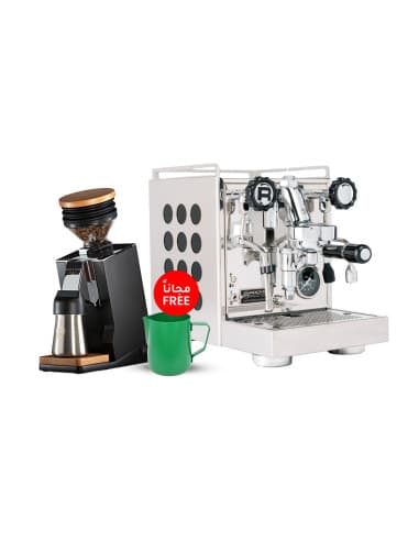 Rocket Appartamento 2.0 Black & Eureka Single Dose Pro Grinder + Free Scale & Rhinowares Milk Pitcher
