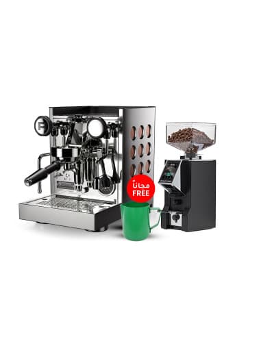 Rocket Appartamento TCA Black X Copper & Specialita Smart Grinder + Free Scale & Rhinowares Milk Pitcher