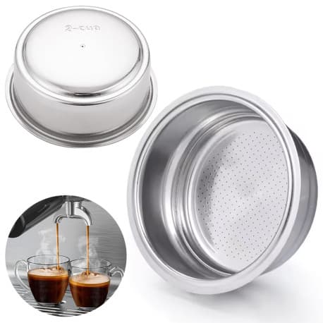 Omran Cart 51mm 2 Cup Pressurized Portafilter Basket for Delonghi Dedica EC680 EC685 EC695 Smeg