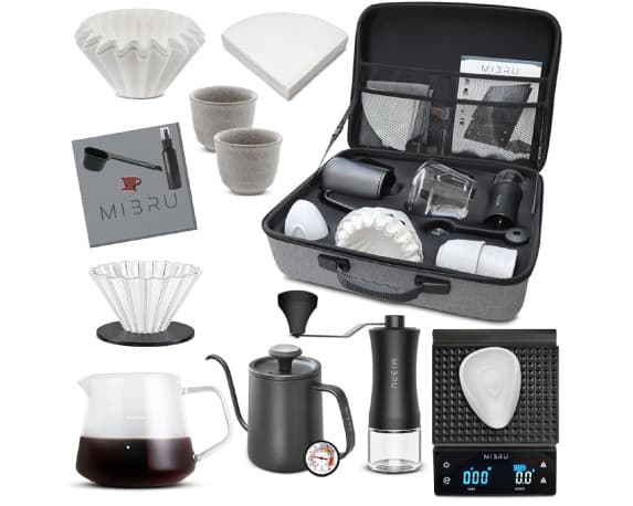 Coffee G2 travel set for drip 14 in 1 from MIBRU Gray