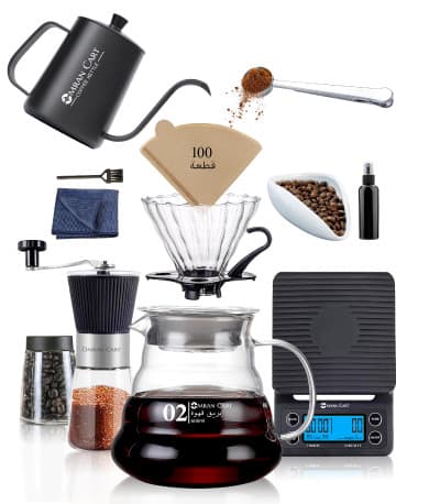 Omran Cart V60 Coffee Set Pour Over Coffee Maker 12pcs Kit coffee set
