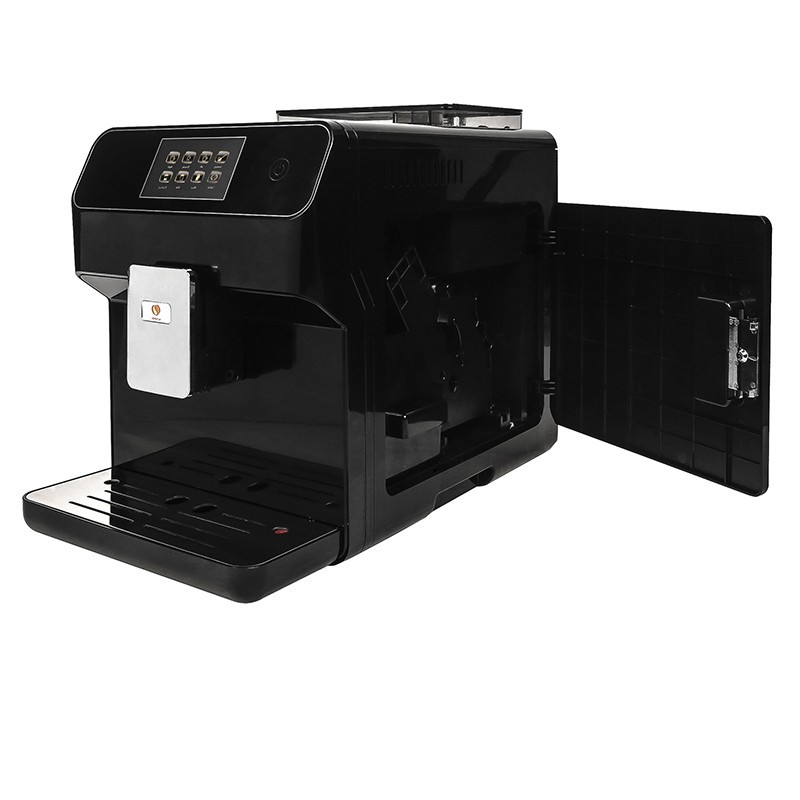 أمور آلة القهوة الأوتوماتيكية باللون الأسود